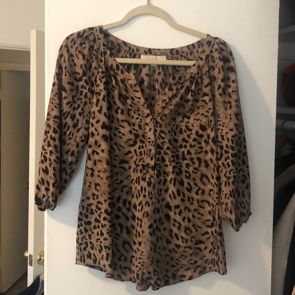 LOFT Tops - LOFT Leopard Print Top